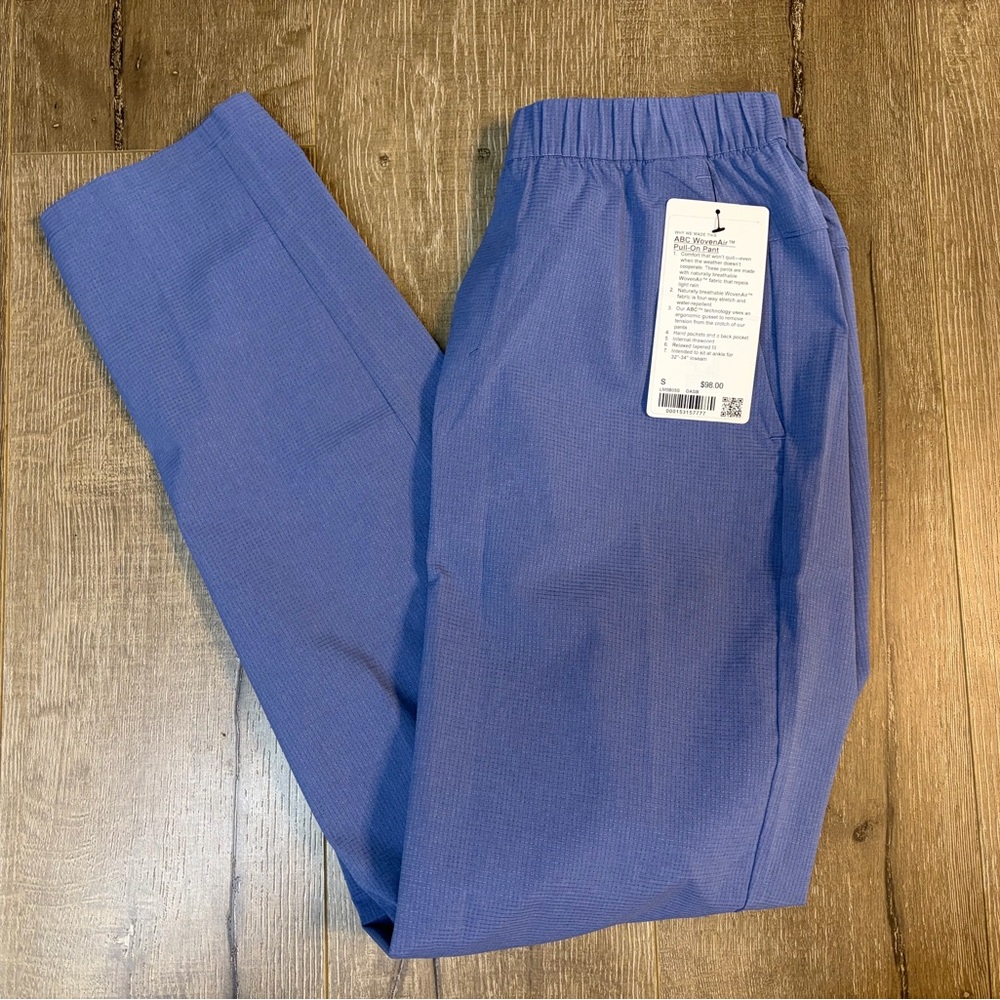 Lululemon ABC Pull-On Pant Warpstreme “WovenAir" Small OASB_BLUE